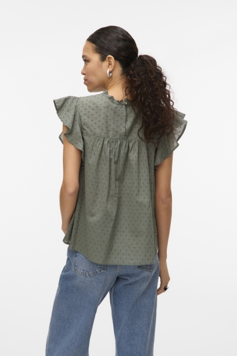 Vero Moda vmtrine sl lace top wvn noos